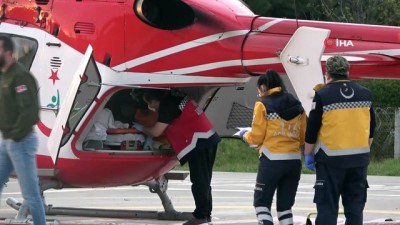 ilk mudahale -  Düşerek bacağı kırılan yaşlı kadın ambulans helikopterle hastaneye sevk edildi Videosu