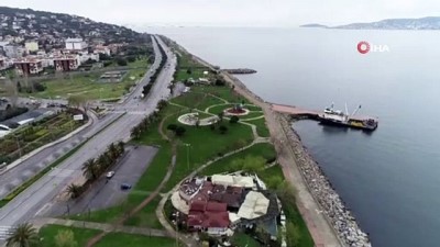  Maltepe ile Pendik arasındaki sahil şeridi ıssızlığa büründü