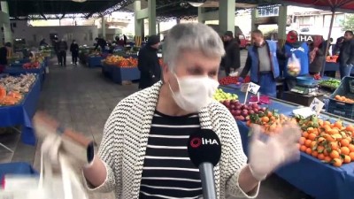  Ankara pazarlarında Korona virüs tedbirleri etkili