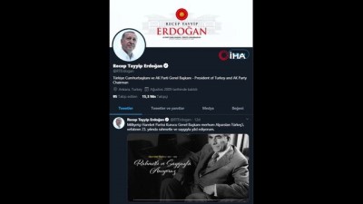  Cumhurbaşkanı Erdoğan'dan Alparslan Türkeş paylaşımı