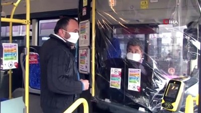  Otobüslere maskesiz binenlere maske dağıtıldı