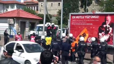polis mudahale -  1 Mayıs kutlamalarına korona virüs kısıtlaması Videosu