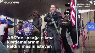 sokaga cikma yasagi - ABD'de sokağa çıkma yasağını protesto eden silahlı gruplar eyalet meclisini bastı Videosu