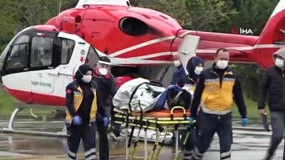 su kanali -   Kazada yaralanan tır sürücüsü ambulans helikopterle hastaneye sevk edildi Videosu