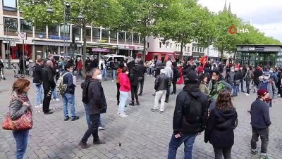 polis mudahale -  - Köln’de sosyal mesafeli 1 Mayıs Videosu