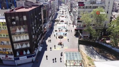 kirkoy -  Bakırköy'de dışarı çıkan 65 yaş üstü vatandaşlar drone ile havadan görüntülendi Videosu