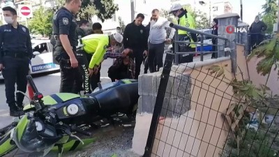  Kısıtlamada motosikletiyle polisten kaçan sürücü kaza yapınca yakalandı
