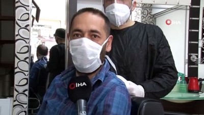  Berberler ve kuaförler müşteri kabul etmeye başladı