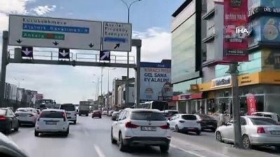 Kontrollü hayatın başlamasının ardından İstanbul'da trafik yoğunluğu