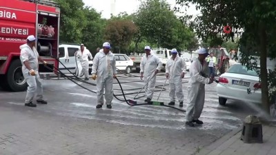 antibakteriyel -  Biga Belediyesi tedbiri elden bırakmıyor Videosu