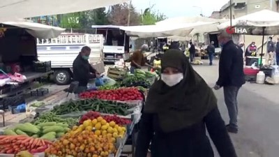 emniyet amirligi -  Korona virüsten dolayı 15 gün kurulmayan pazar yeniden açıldı Videosu