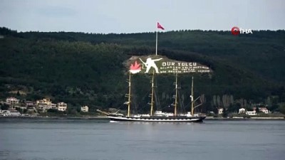 dunya turu -  Tarihi gemi ‘Kruzenshtern’ Çanakkale Boğazı’ndan geçti Videosu