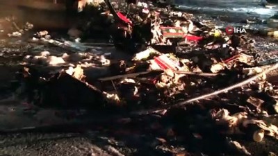 medikal -  Kuzey Marmara Otoyolu'nda medikal maske yüklü tır dorsesinde yangın Videosu