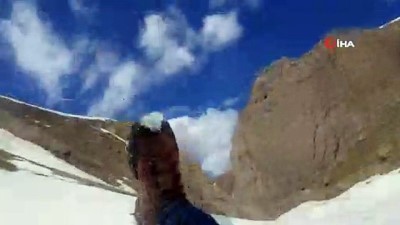  Mayıs ayında poşetle kızak keyfi