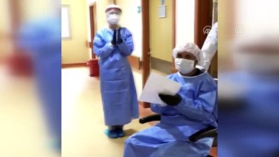 tedavi sureci - Kırşehir'de Kovid-19 tedavisi tamamlanan hasta alkışlarla taburcu edildi Videosu