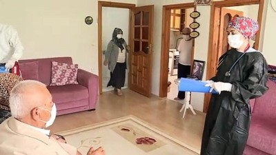saglik ekibi - Kovid-19 salgınında evde sağlık bekleyenler hizmetsiz kalmadı - İSTANBUL Videosu