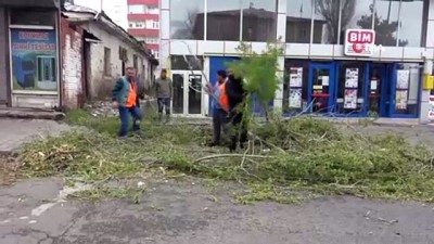  Ardahan'da fırtına...Çatılar uçtu, ağaçlar devrildi, elektrik telleri koptu