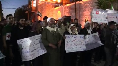  - El Bab’da sivillerden rejim ve terör örgütleri karşıtı protesto