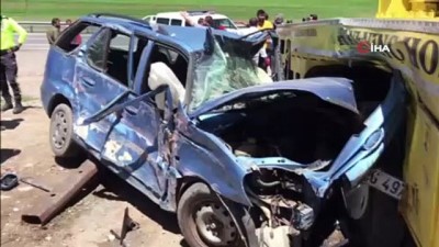 direksiyon -  Horasan’da otomobil yoldan çıktı:  1 ölü Videosu