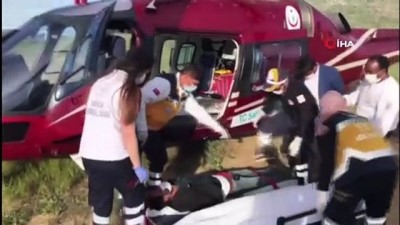 helikopter -  Yaylada rahatsızlanan çoban ambulans helikopterle hastaneye kaldırıldı Videosu
