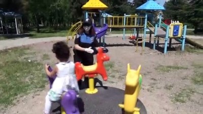  Minik Zeynep’in park isteğini polis gerçekleştirdi