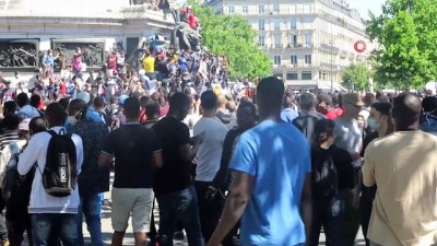 kacak gocmen -  - Fransa’da kaçak göçmenlerden protesto Videosu