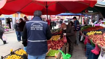  Karantinaya alınan mahallenin pazar alışverişi Büyükşehir’den