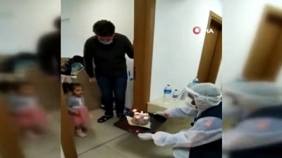 kisla -  Karantinada bulunan 3 yaşındaki Elif Naz'a sürpriz doğum günü Videosu