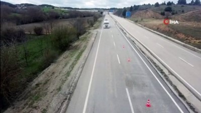 kural ihlali -  Jandarma ekiplerinden drone ile yol kontrolü Videosu