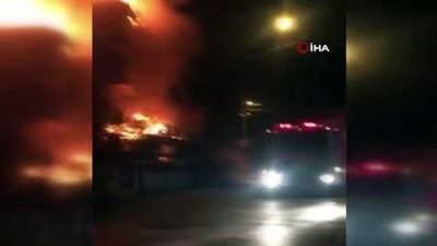  3 katlı bina alevlere teslim oldu