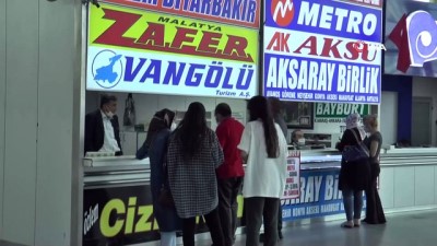 sehirlerarasi otobus -  Kayseri Şehirlerarası Otobüs Terminali kısıtlamanın kalkmasıyla hareketlendi Videosu
