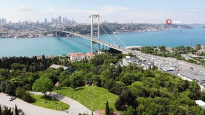  Nakkaştepe Millet Bahçesinde çemberli sosyal mesafeli dönem başladı