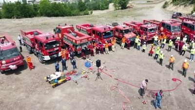 yangin tatbikati - Batı Karadeniz olası orman yangınlarıyla mücadeleye hazır - KARABÜK Videosu