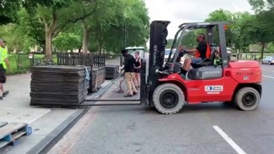 polis siddeti - Beyaz Saray etrafına gösteriler nedeniyle örülen çitler kaldırılıyor (2) - WASHINGTON Videosu