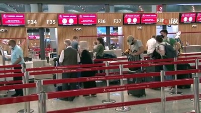 pasaport kontrolu -  Yurt dışı tarifeli yolcu uçuşları yeniden başladı Videosu