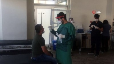 Gaziantep FK - Ankaragücü maçı öncesi basın mensuplarına korona testi yapıldı