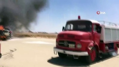  - İsrail'de acil iniş yapan küçük uçak alev aldı: 1 yaralı