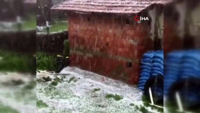  Karabük'te şiddetli dolu ve yağmur etkili oldu