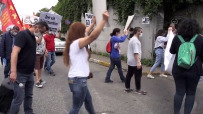 polis siddeti - ABD'nin İstanbul Başkonsolosluğu önünde George Floyd protestosu - İSTANBUL Videosu