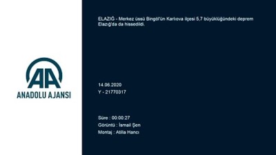 Bingöl'de 5,7 büyüklüğündeki deprem - ELAZIĞ