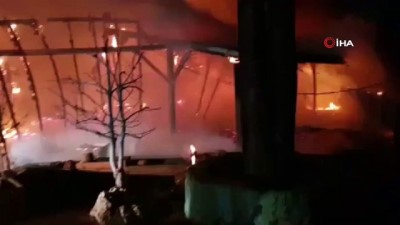 ormanli -  Ahşap restoran yangında kül oldu Videosu
