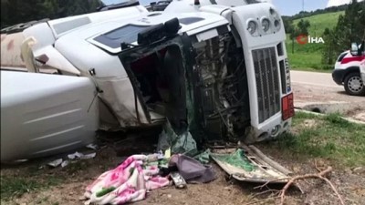  Zift tankeri devrildi: 1 yaralı