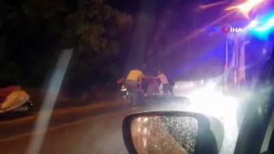 cay bahcesi -  Plajdan söktüğü şemsiye ile sağanak yağışta yaralının yardımına koştu Videosu