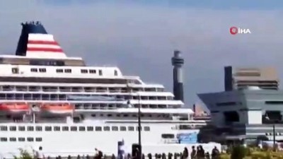 yolcu gemisi -  - Japonya’daki dev yolcu gemisinde yangın Videosu