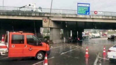  Yağış sonrası D-100 karayolu sular altına kaldı