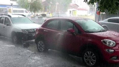  Ardahan'da şiddetli dolu ve yağmur etkili oldu