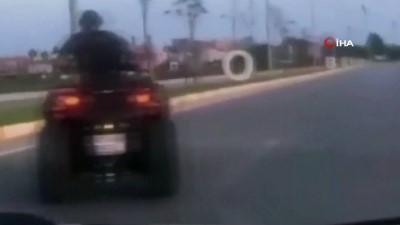  ATV ile kara yolunda pes dedirten hareketler