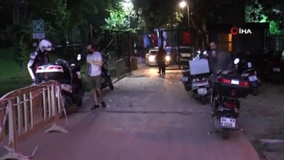  Maçka Parkı'nda sosyal mesafeyi hiçe sayan vatandaşlar dans edip, doğum günü kutladı