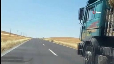  Saman yüklü kamyonlar tehlike oluşturuyor