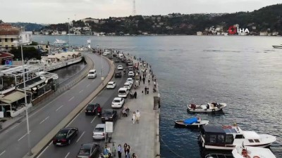  Sokağa çıkma kısıtlaması olmayınca Bebek Sahil hareketlend